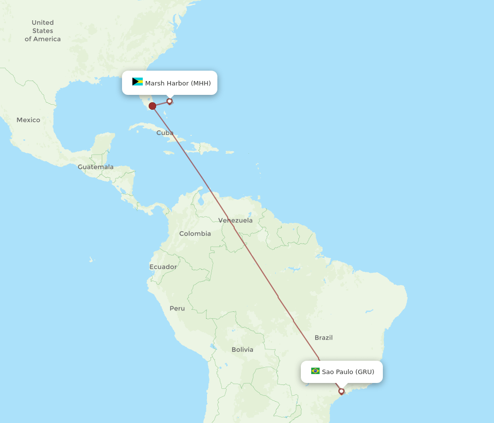 MHH-GRU flight routes