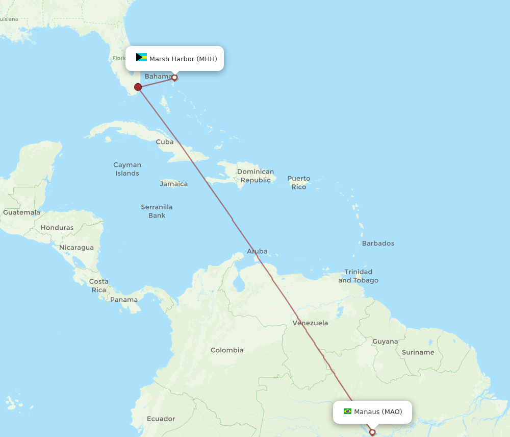 MHH-MAO flight routes