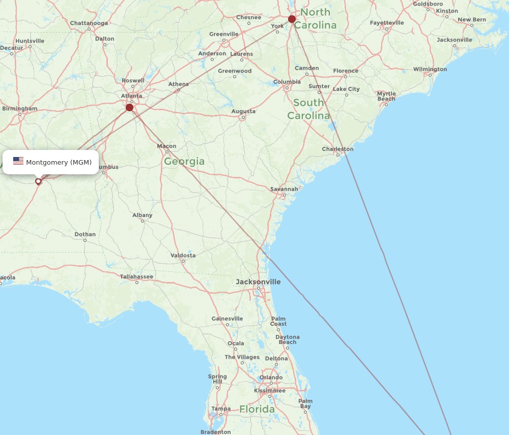 MHH-MGM flight routes