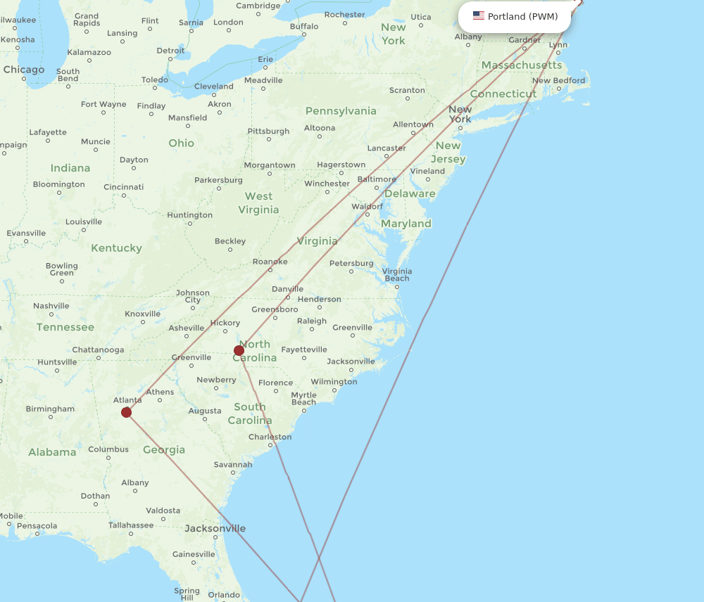 MHH-PWM flight routes