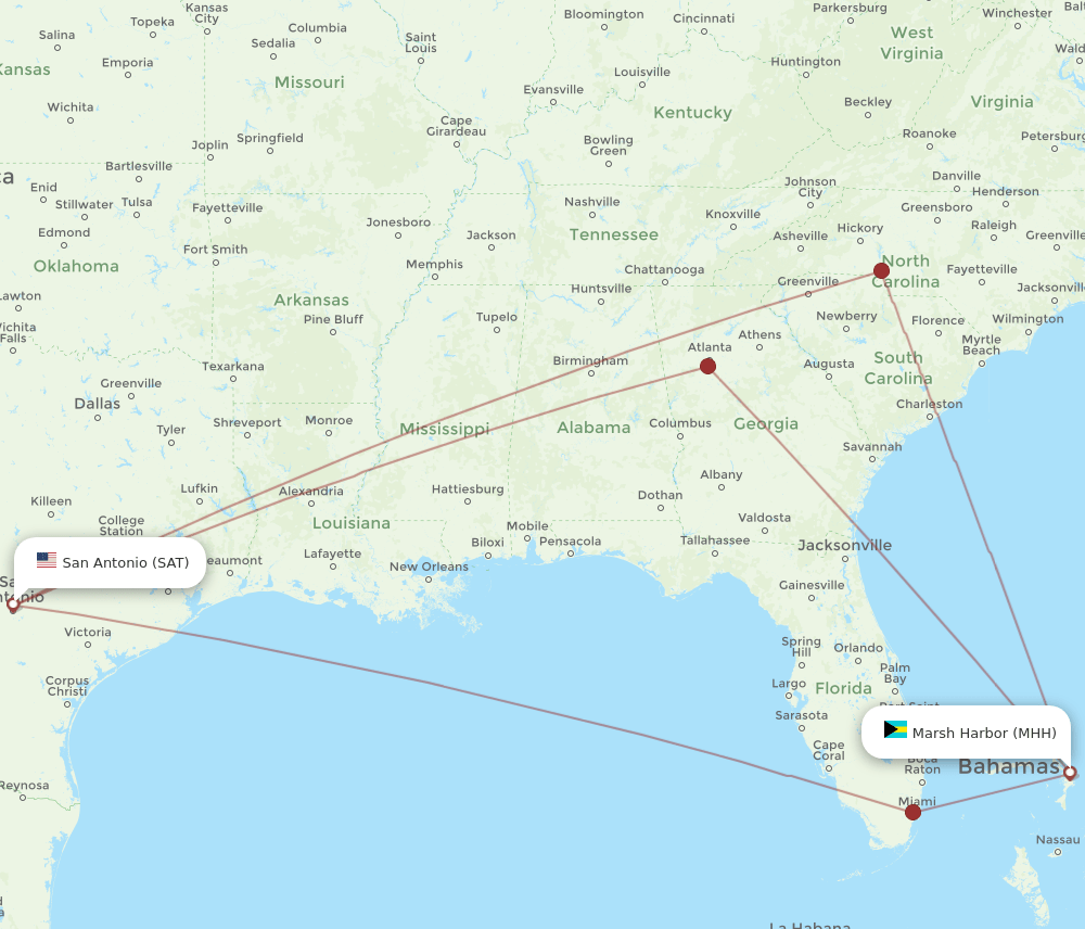 MHH-SAT flight routes