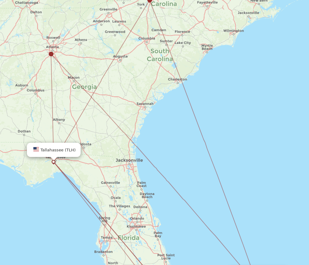 MHH-TLH flight routes