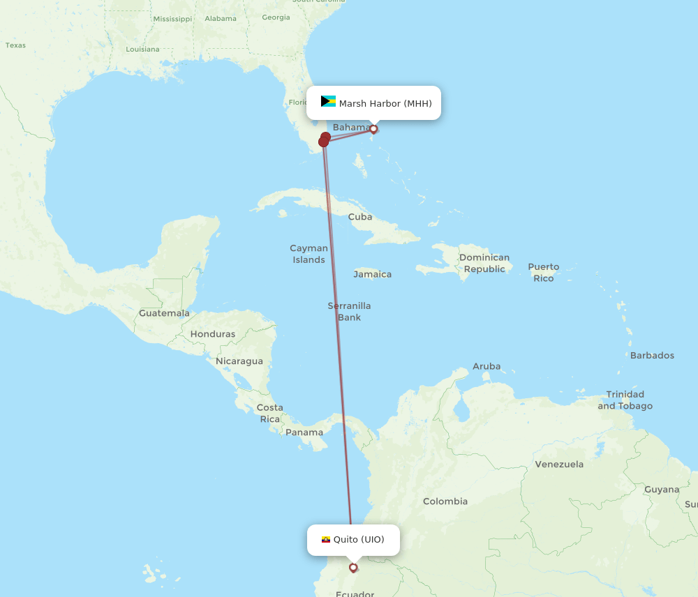 MHH-UIO flight routes