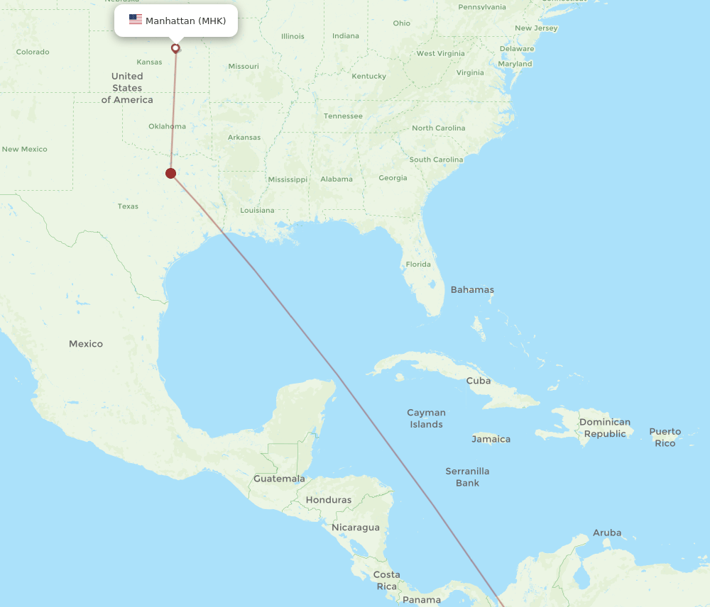 MHK-BOG flight routes