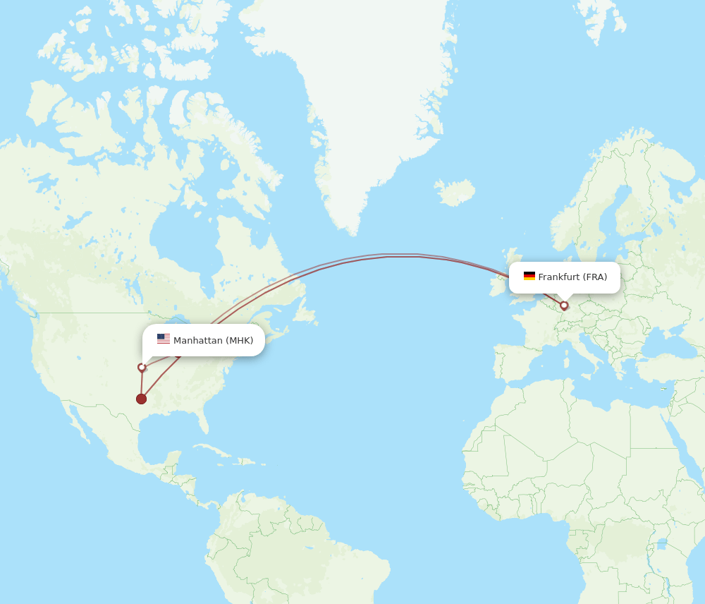 MHK-FRA flight routes