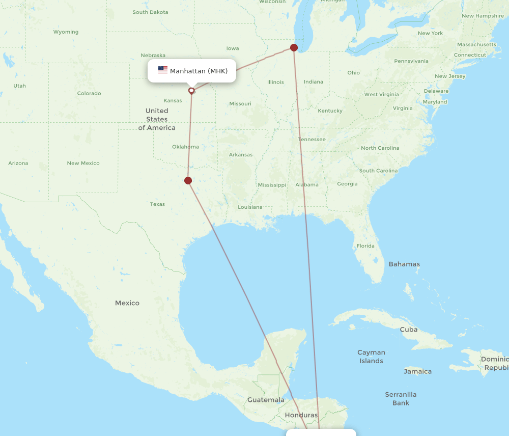 MHK-LIR flight routes