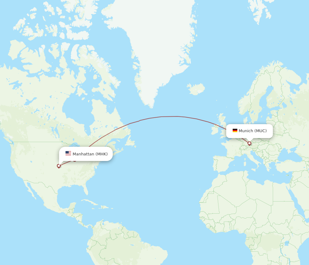MHK-MUC flight routes