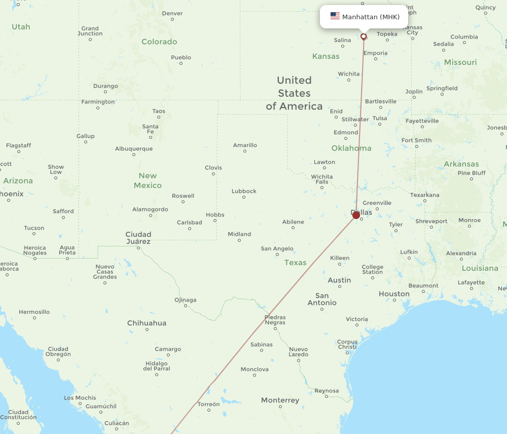MHK-MZT flight routes