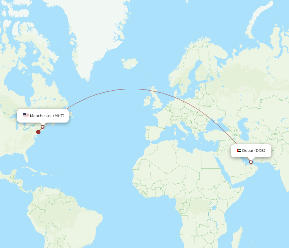 MHT-DXB flight routes