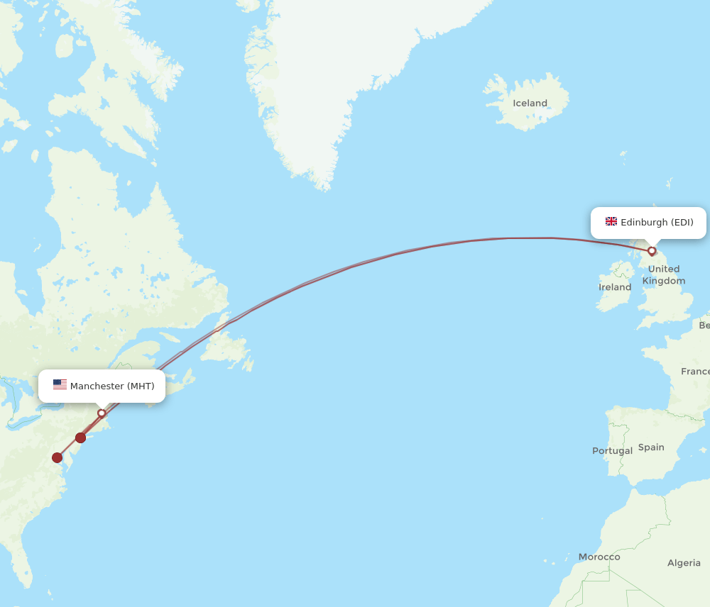 MHT-EDI flight routes