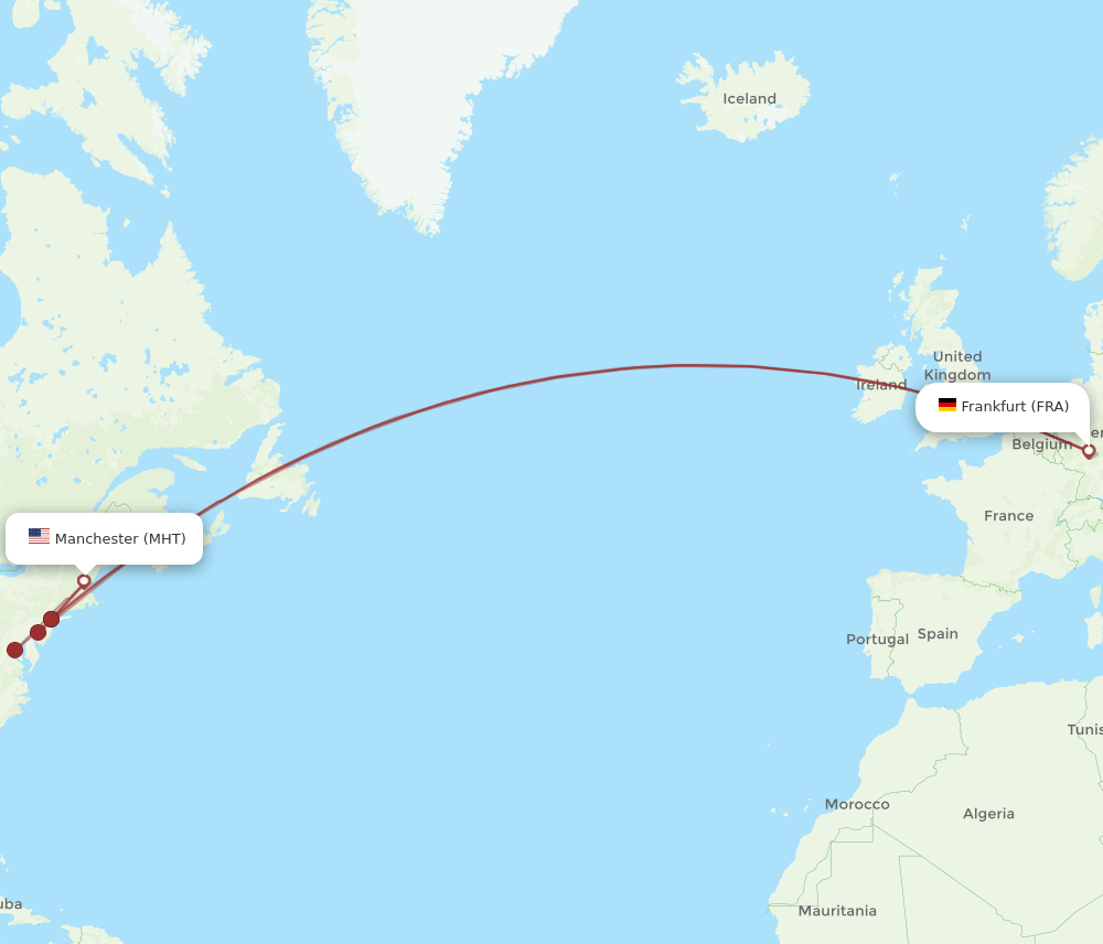 MHT-FRA flight routes