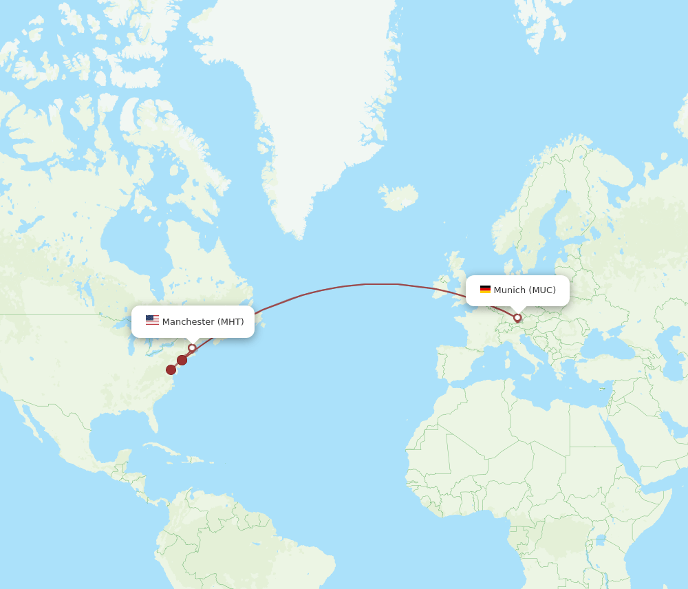 MHT-MUC flight routes