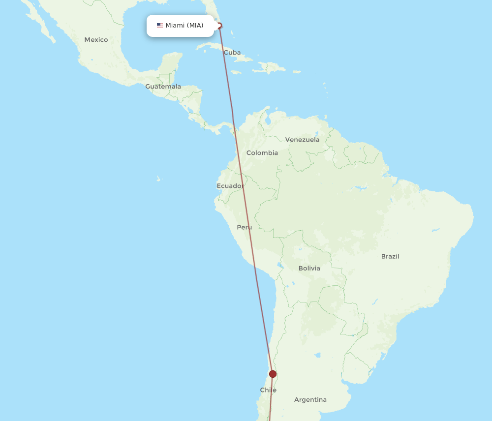 MIA-BBA flight routes