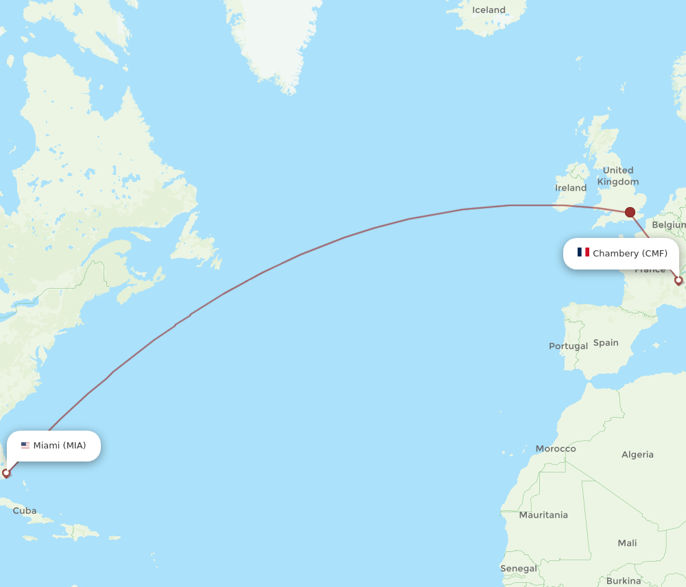 MIA-CMF flight routes