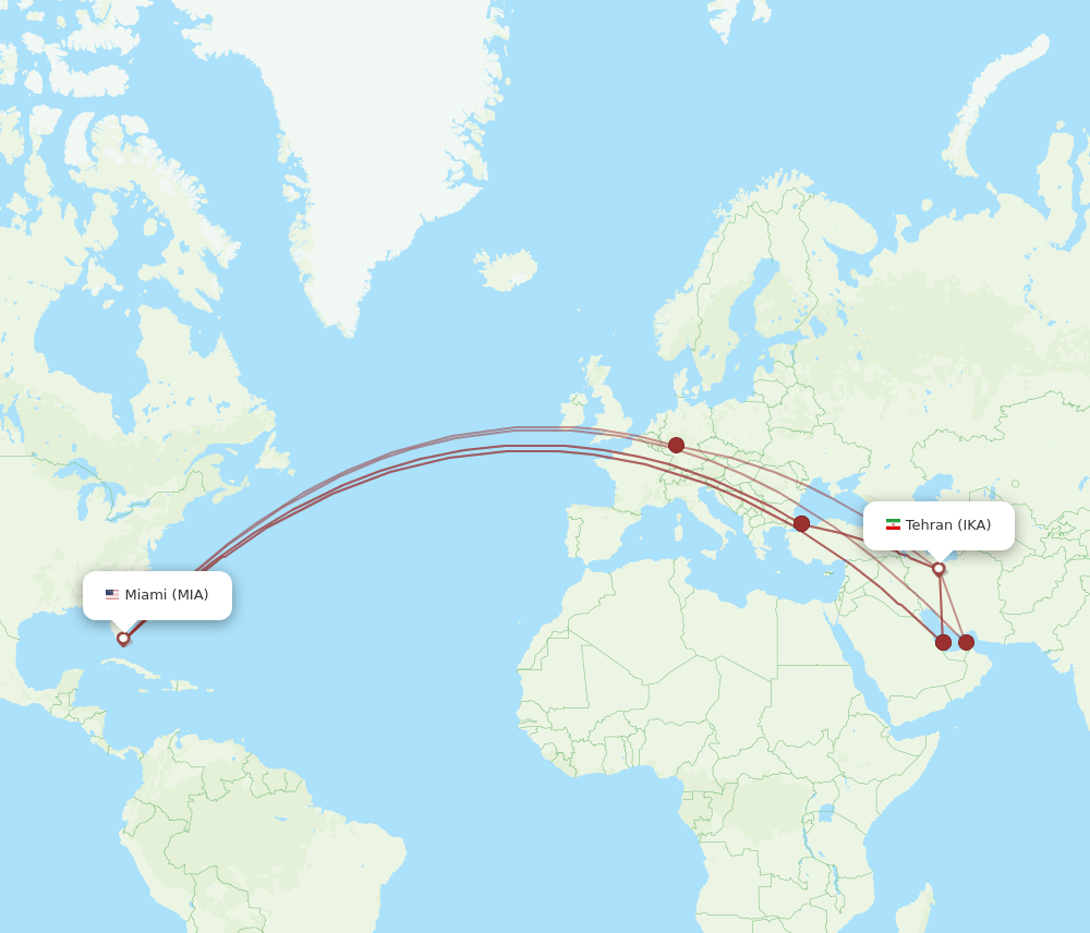 MIA-IKA flight routes