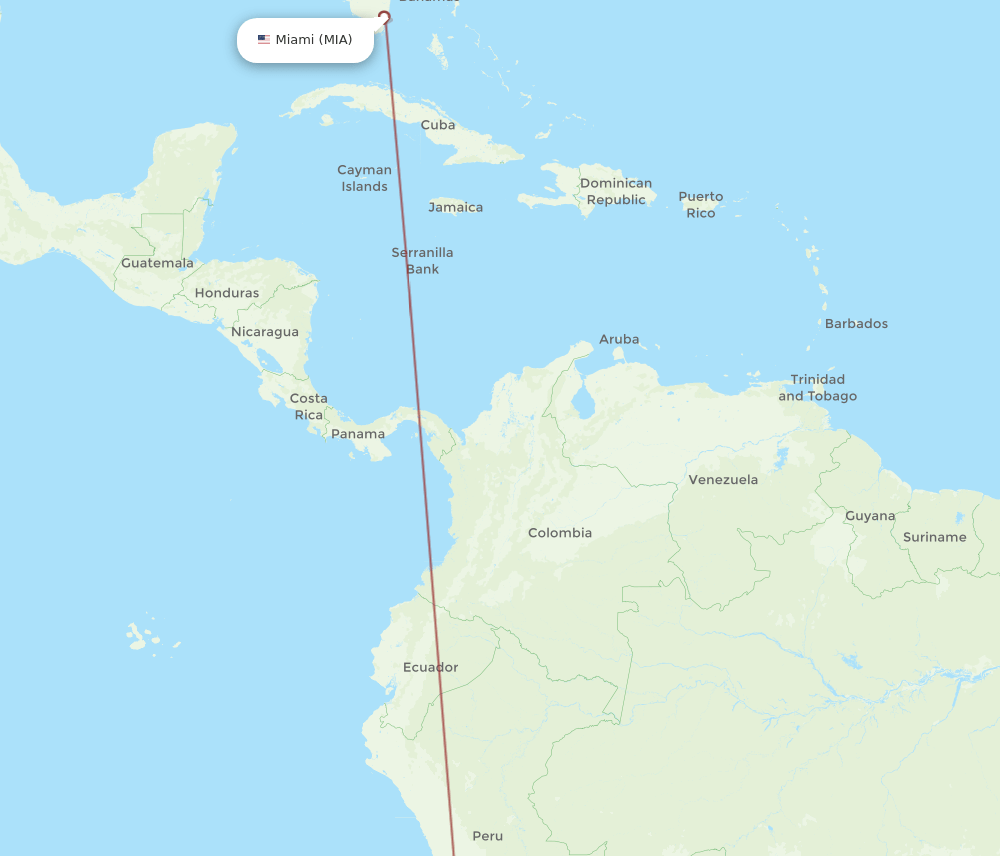 MIA to JUL flights and routes map