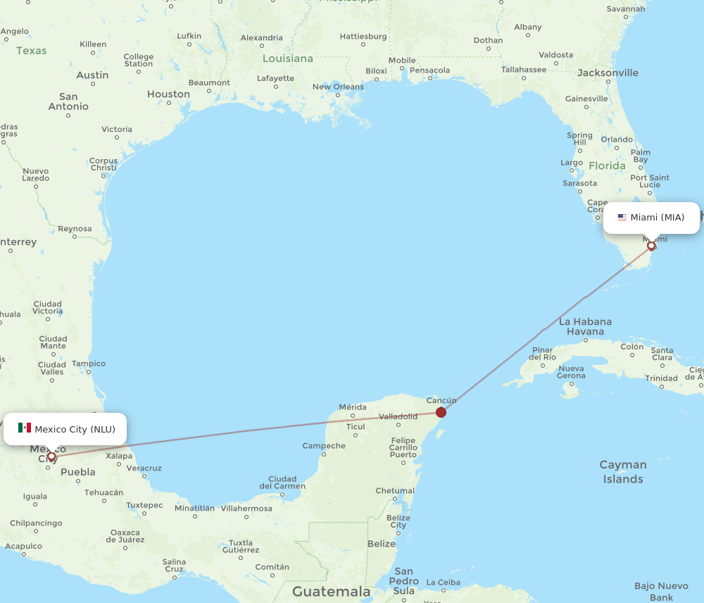 MIA-NLU flight routes