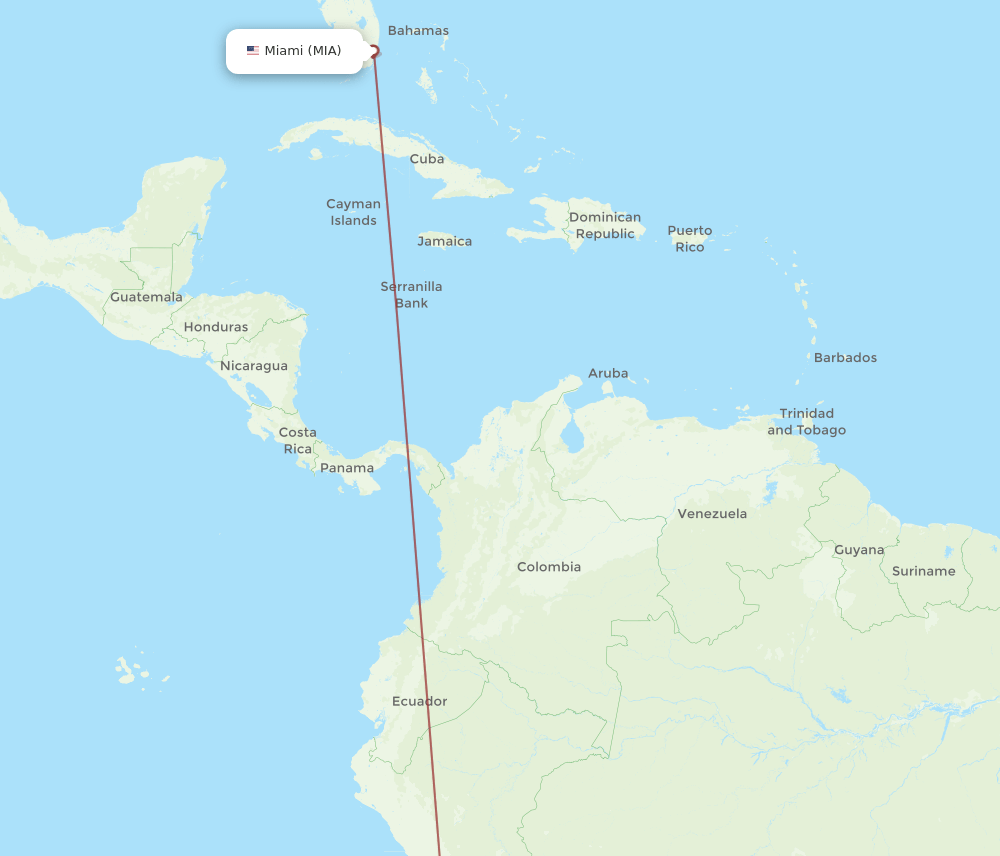 MIA-PEM flight routes