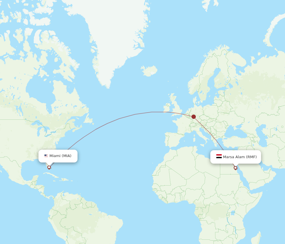 MIA-RMF flight routes