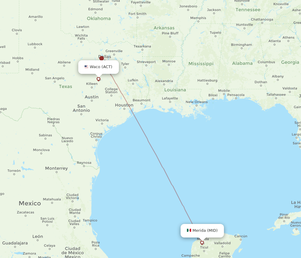 MID-ACT flight routes