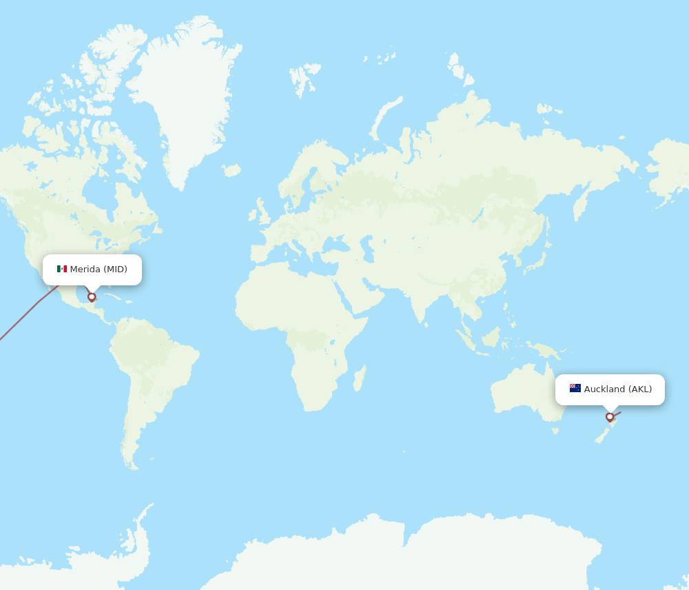 MID-AKL flight routes