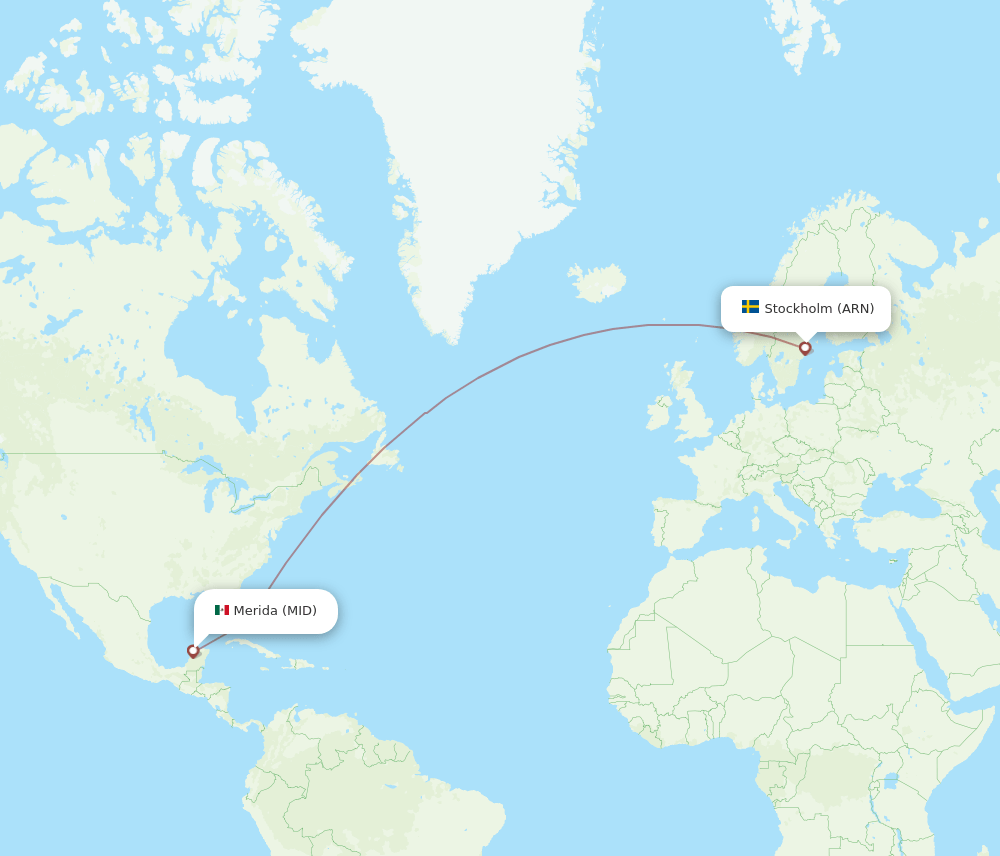 MID-ARN flight routes
