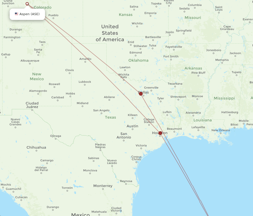 MID-ASE flight routes