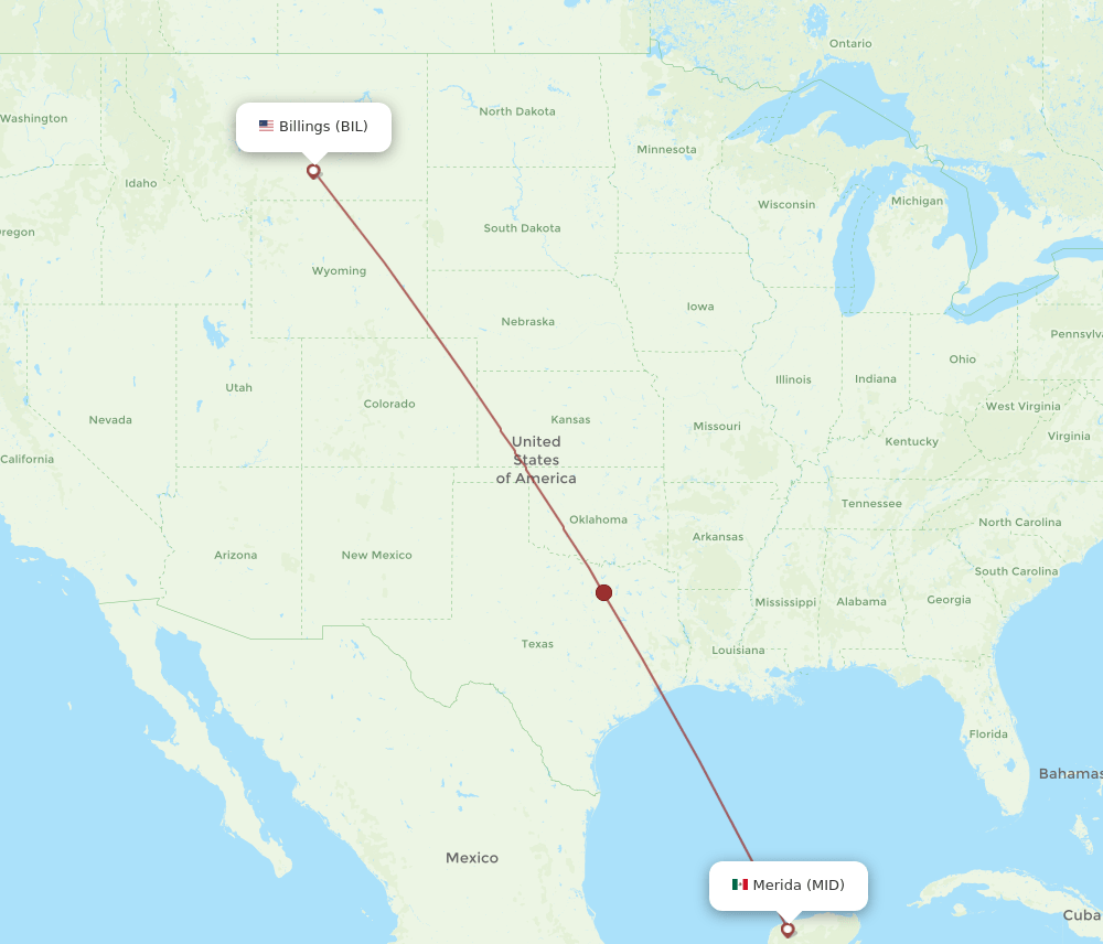 MID-BIL flight routes