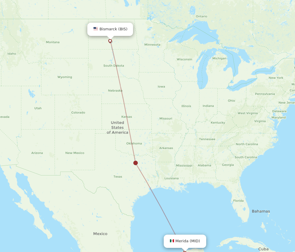 MID-BIS flight routes