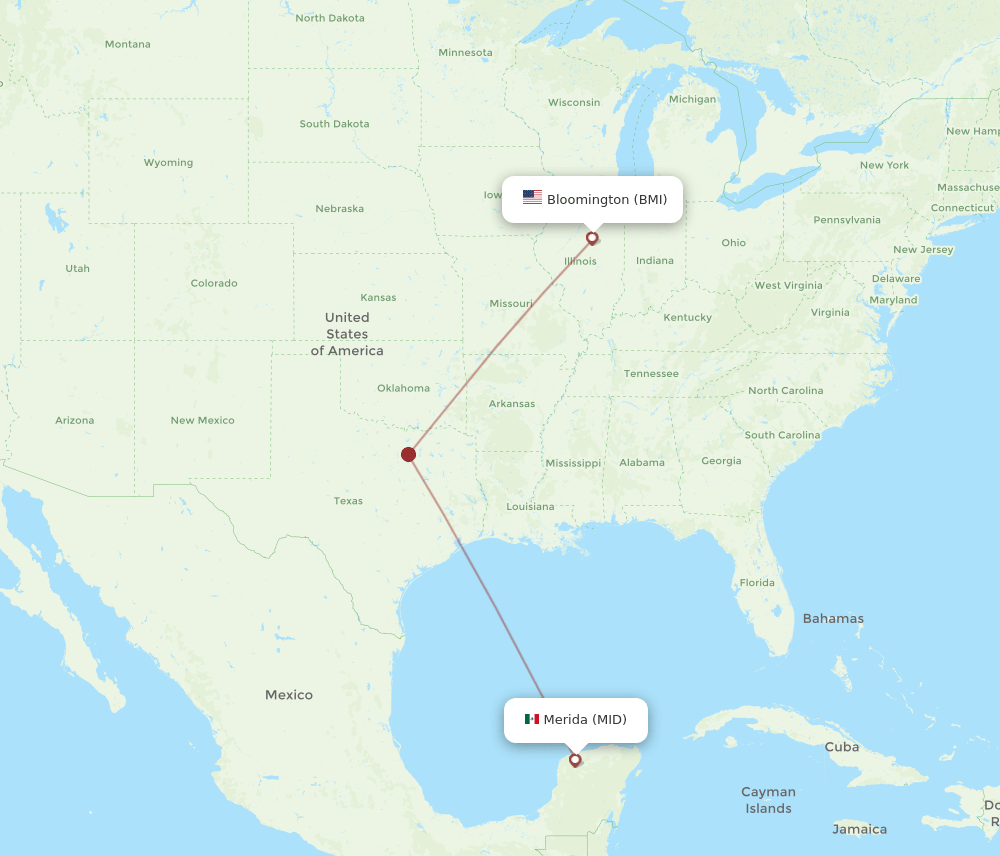 MID-BMI flight routes
