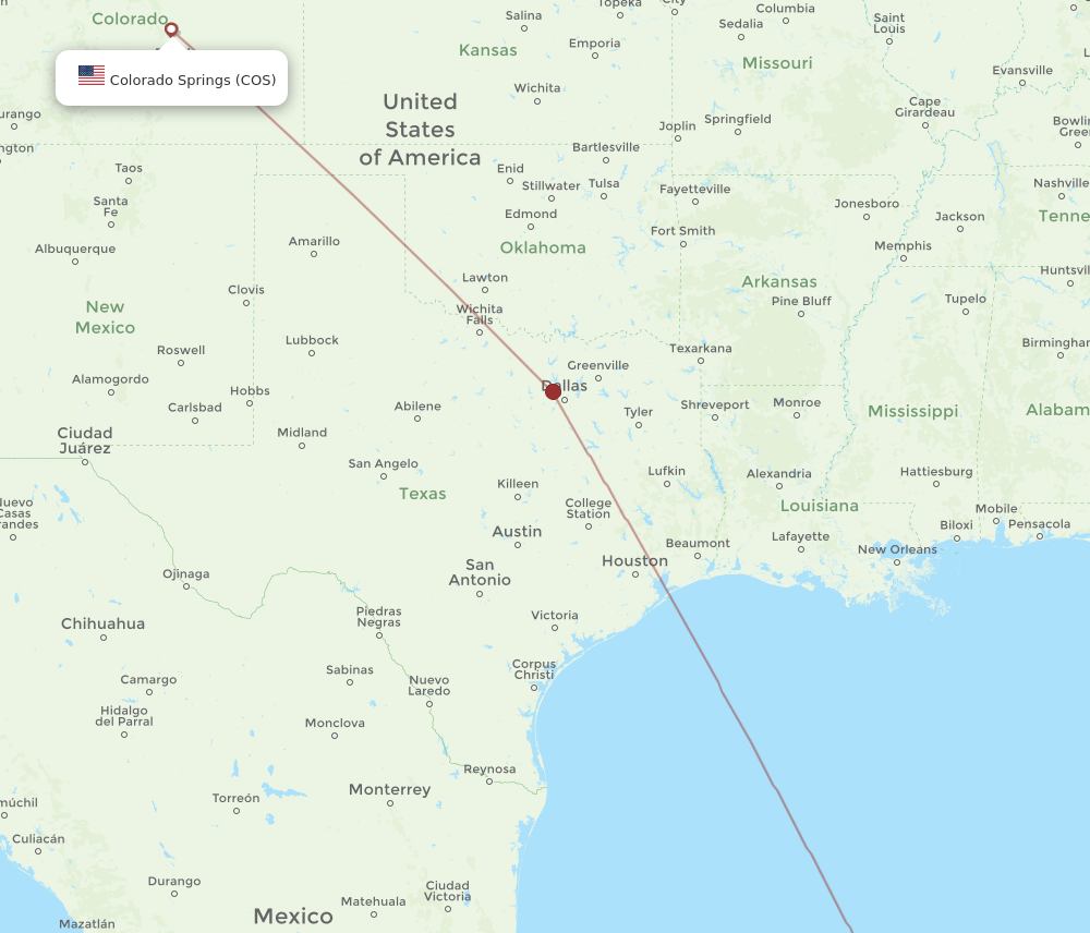 MID-COS flight routes