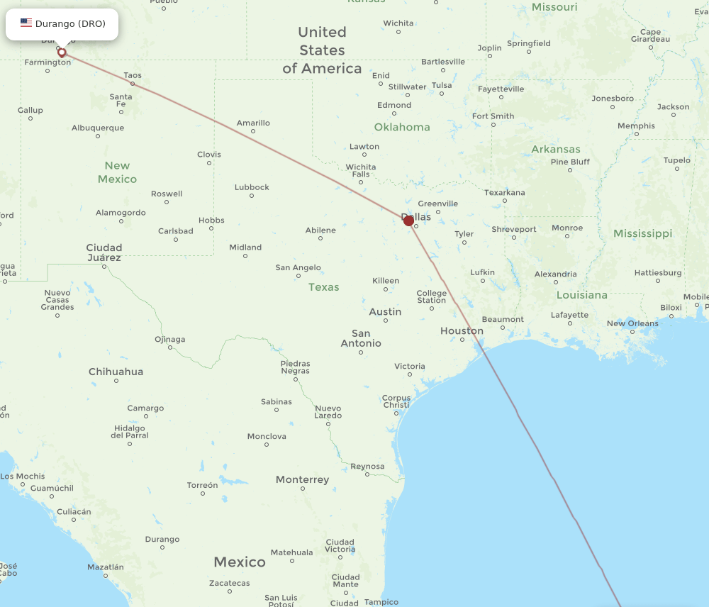 MID-DRO flight routes