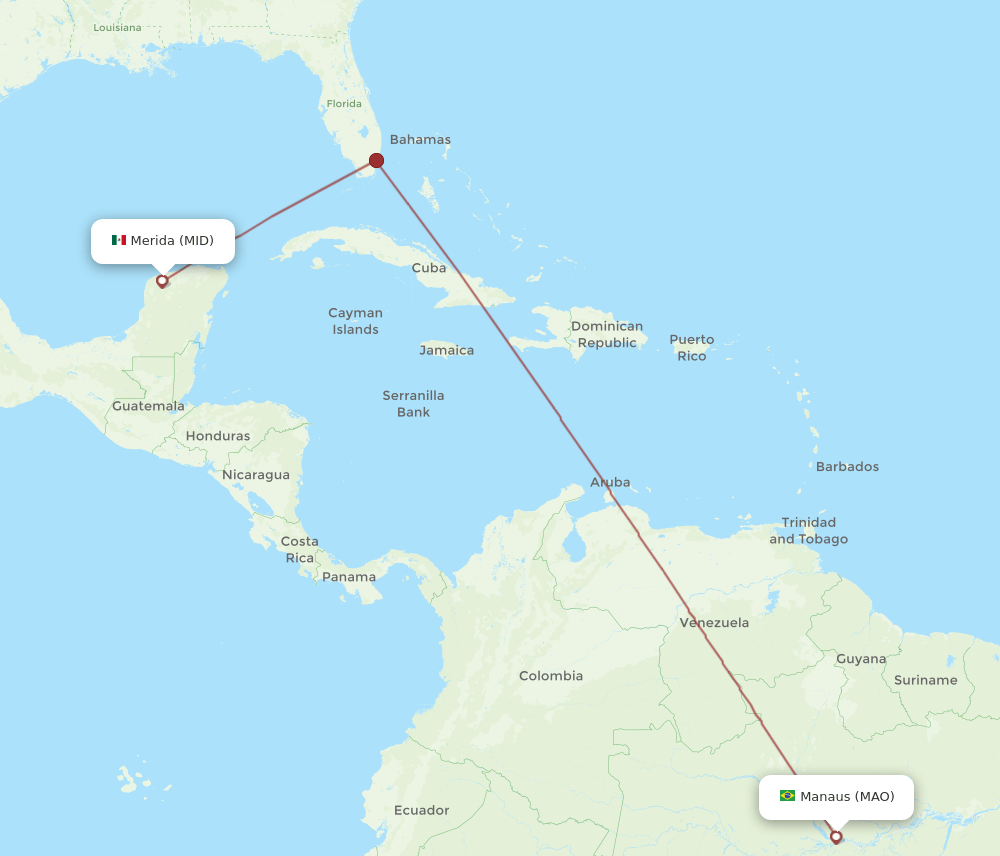 MID-MAO flight routes