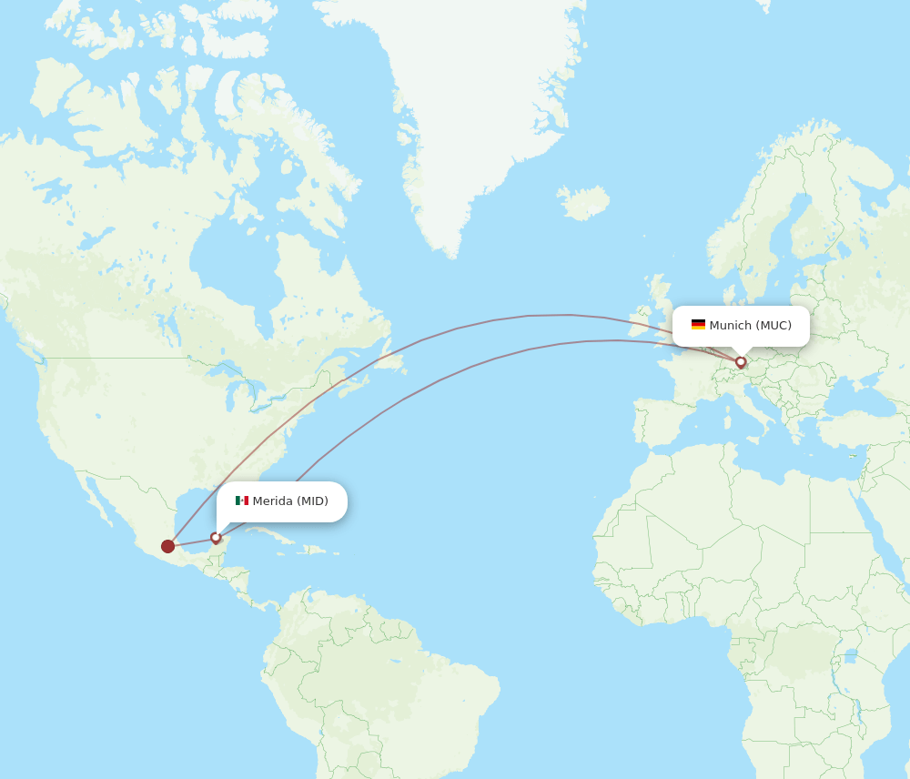 MID-MUC flight routes