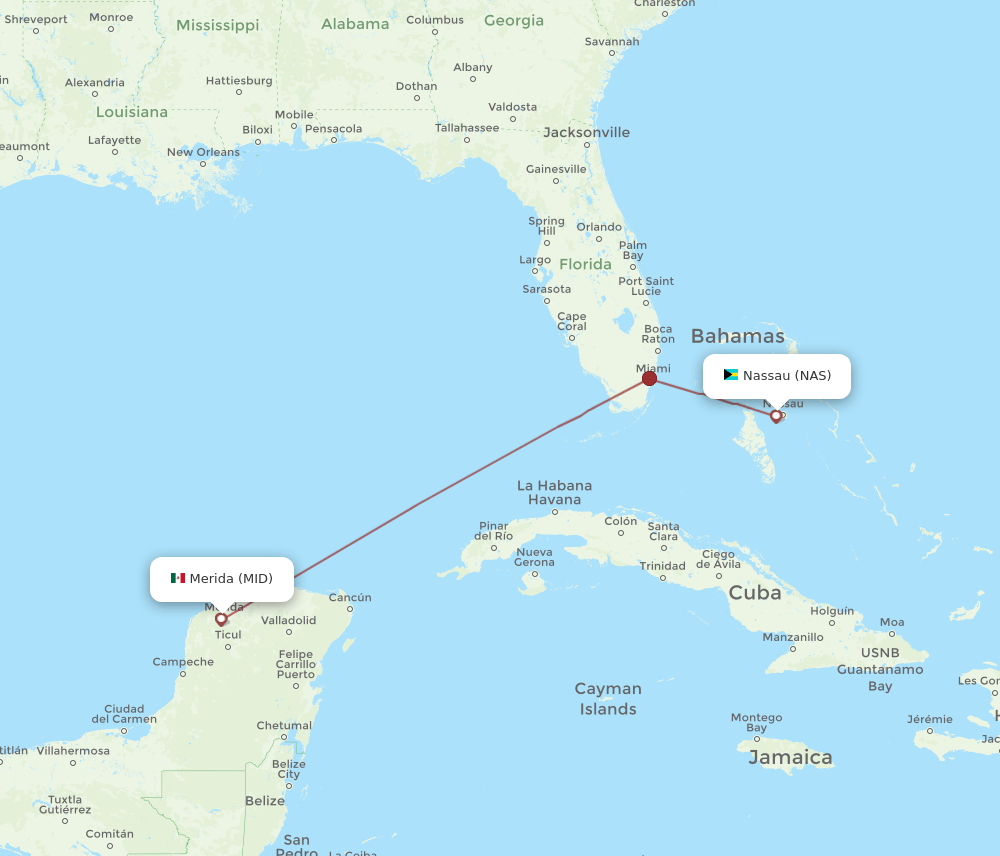 MID-NAS flight routes