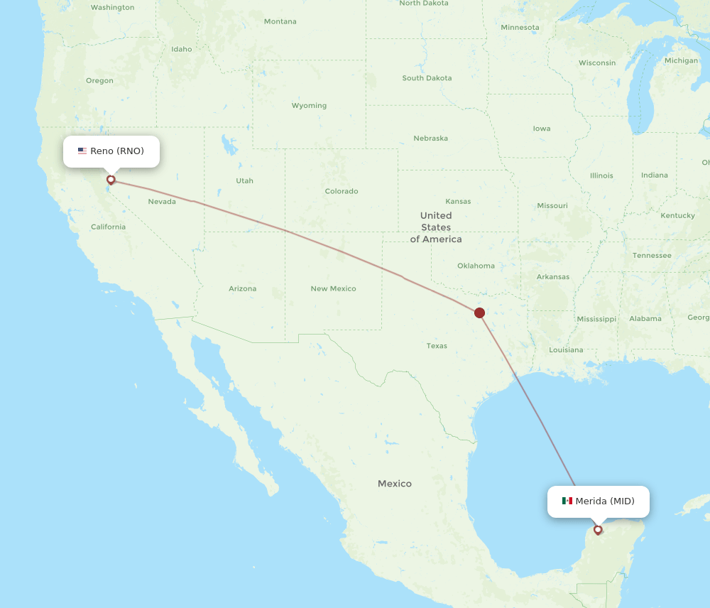 MID-RNO flight routes