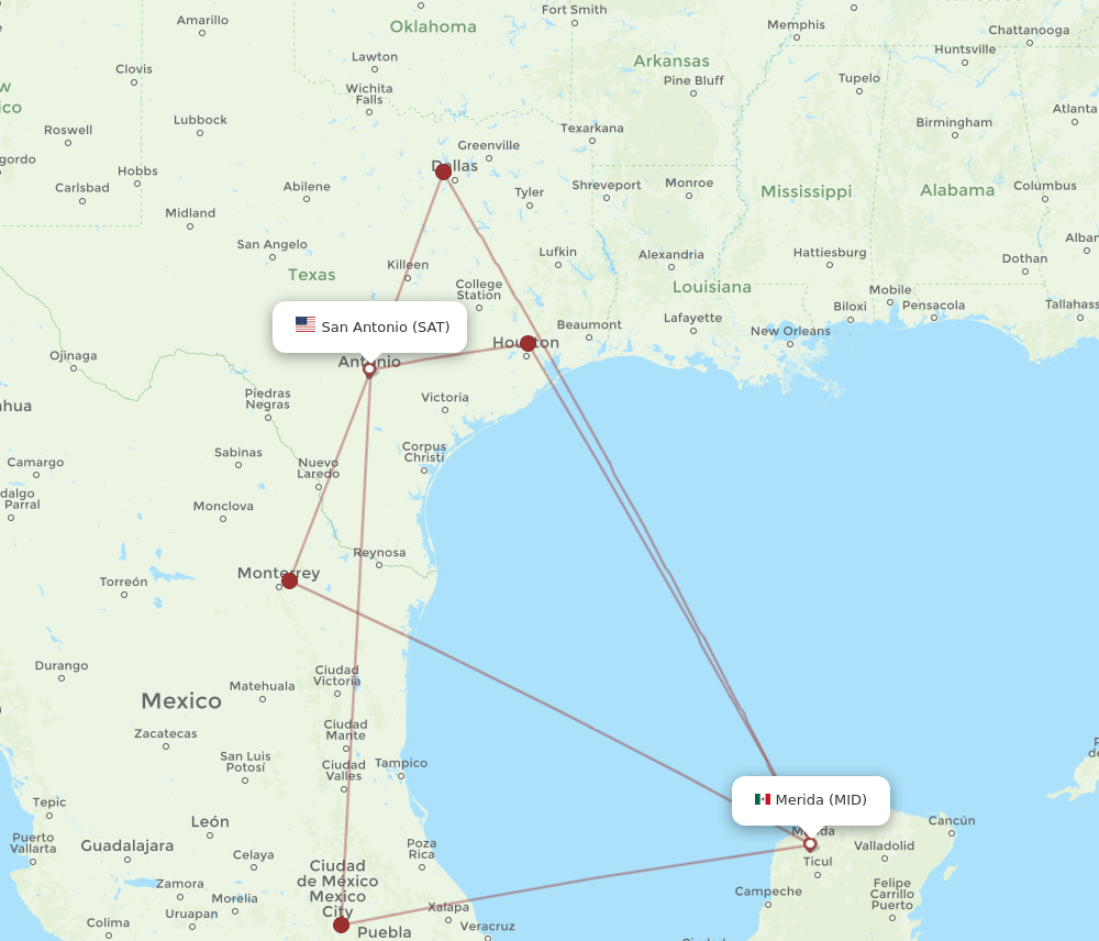 MID-SAT flight routes