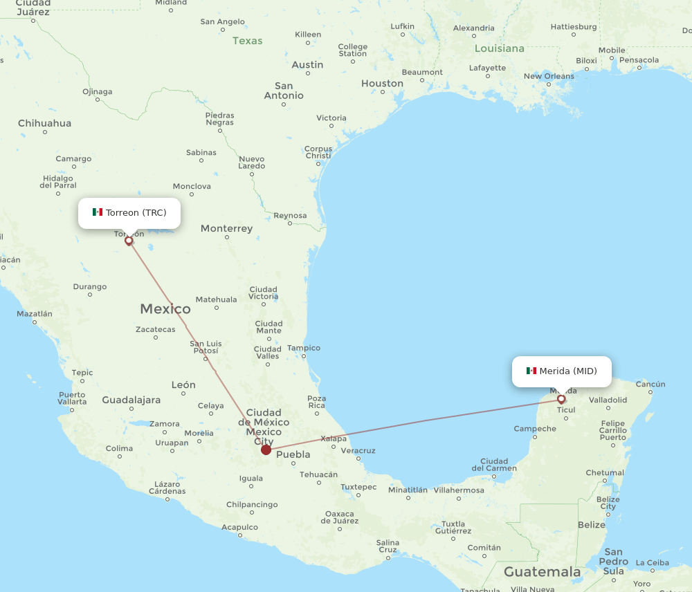 MID-TRC flight routes