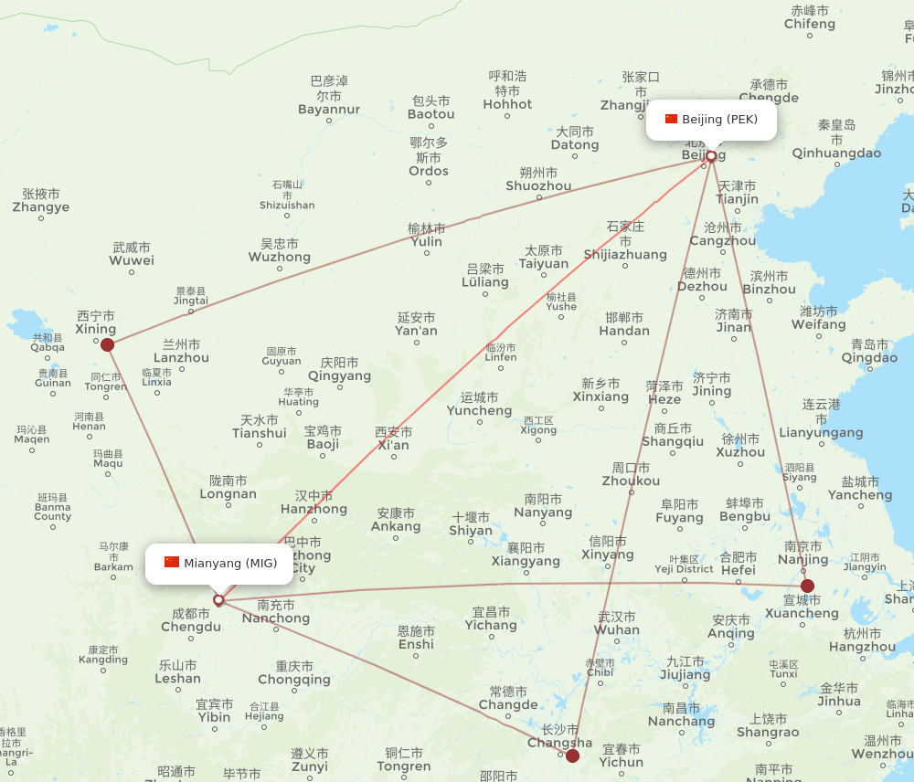 flights-from-mian-yang-to-beijing-mig-to-pek-flight-routes