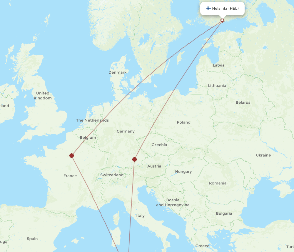 MIR-HEL flight routes