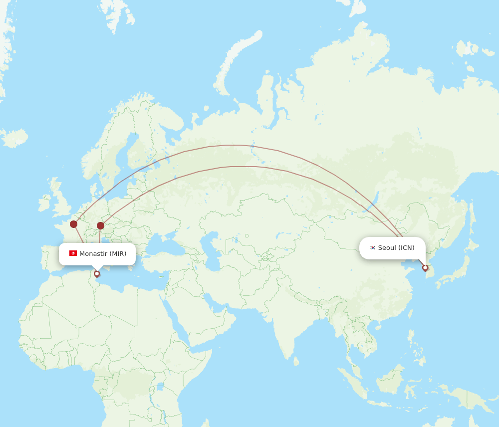 MIR-ICN flight routes