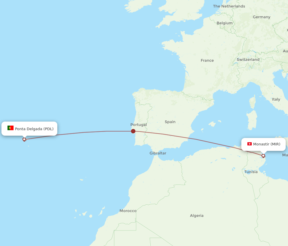 MIR-PDL flight routes