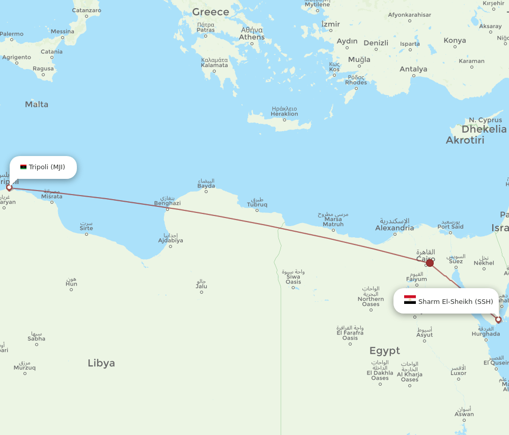 MJI-SSH flight routes