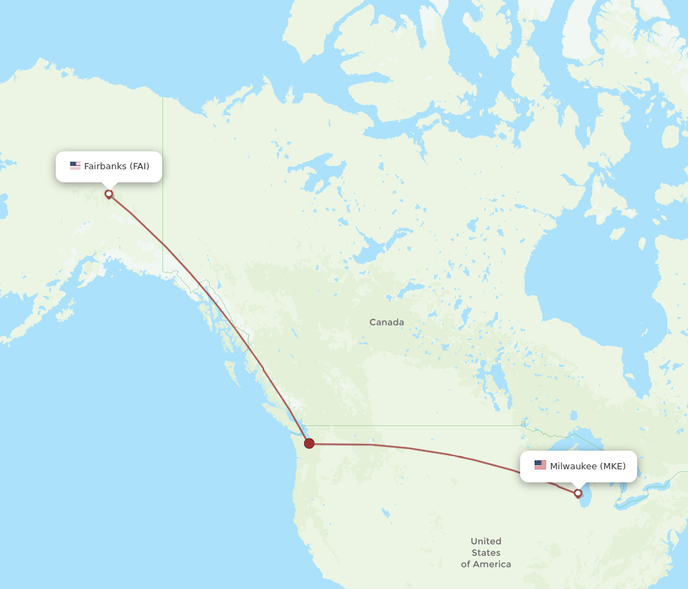 MKE-FAI flight routes