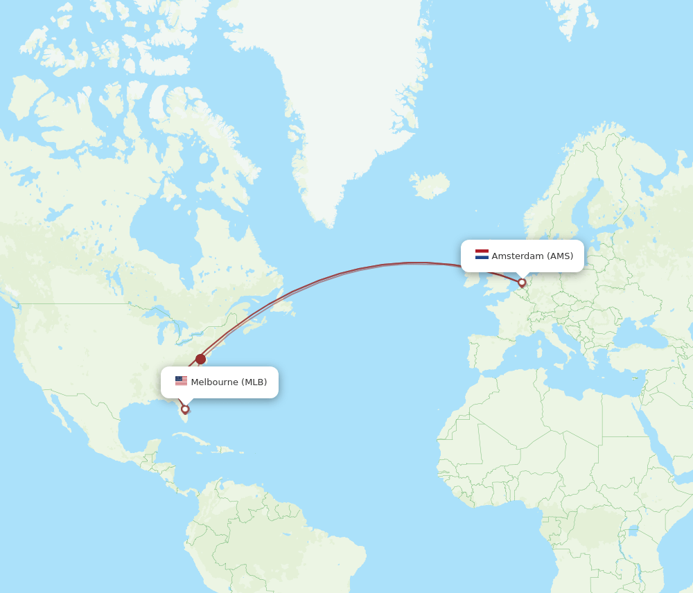 MLB-AMS flight routes