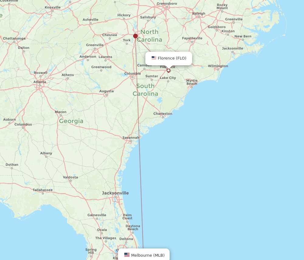 MLB-FLO flight routes
