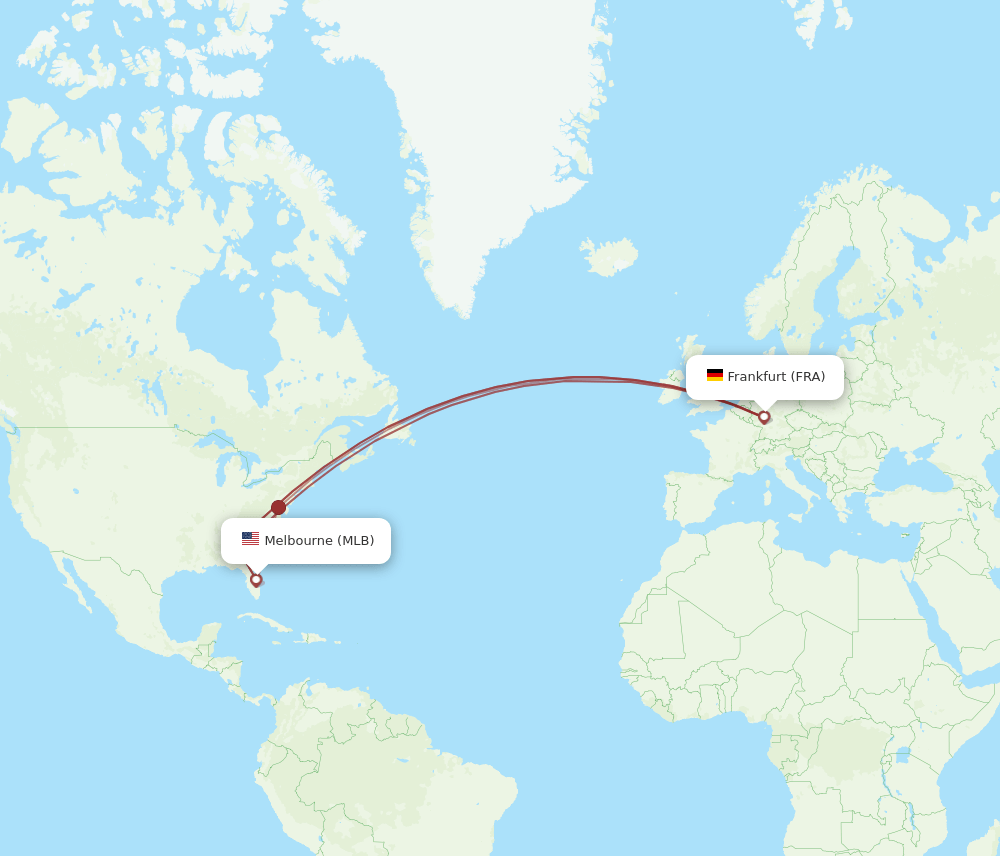MLB-FRA flight routes