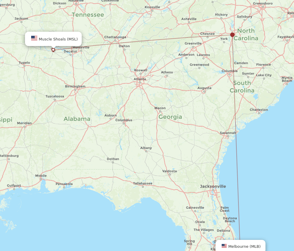 MLB-MSL flight routes