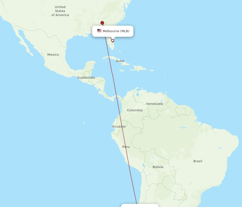 MLB-SCL flight routes