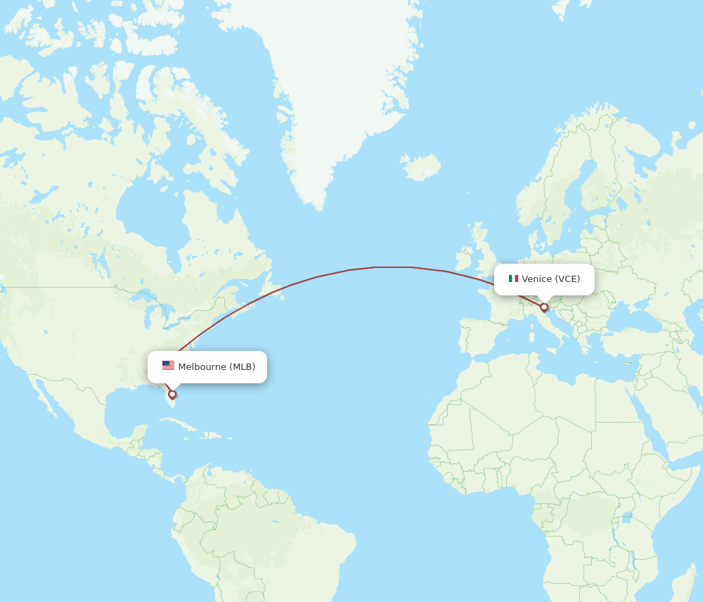MLB-VCE flight routes